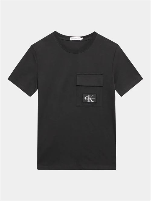 BADGE POCKET SS T-SHIRT CALVIN KLEIN JEANS | IB0IB01642/BEH